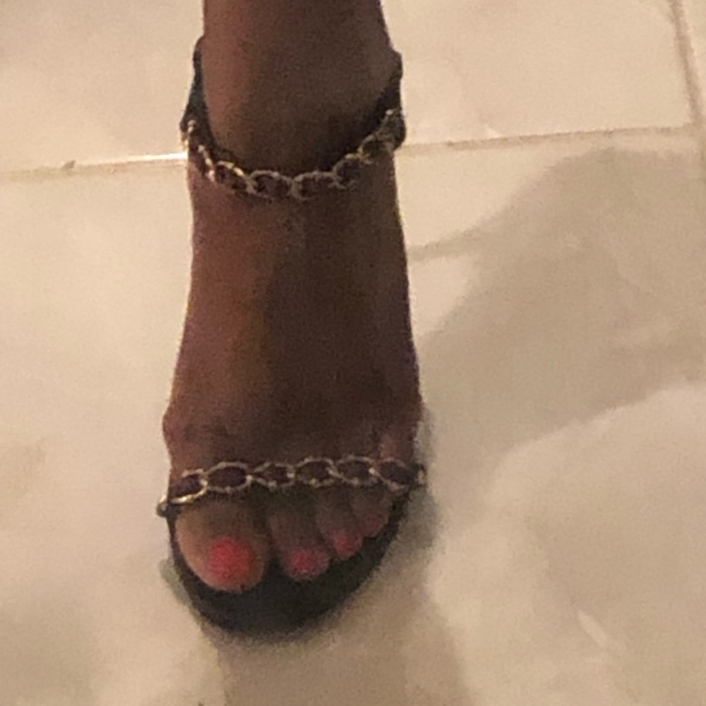 Gucci chain link heels
